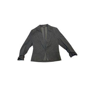 Amanda+Chelsea Women’s Blazer Open Front Ruched Sleeves Size M Black New